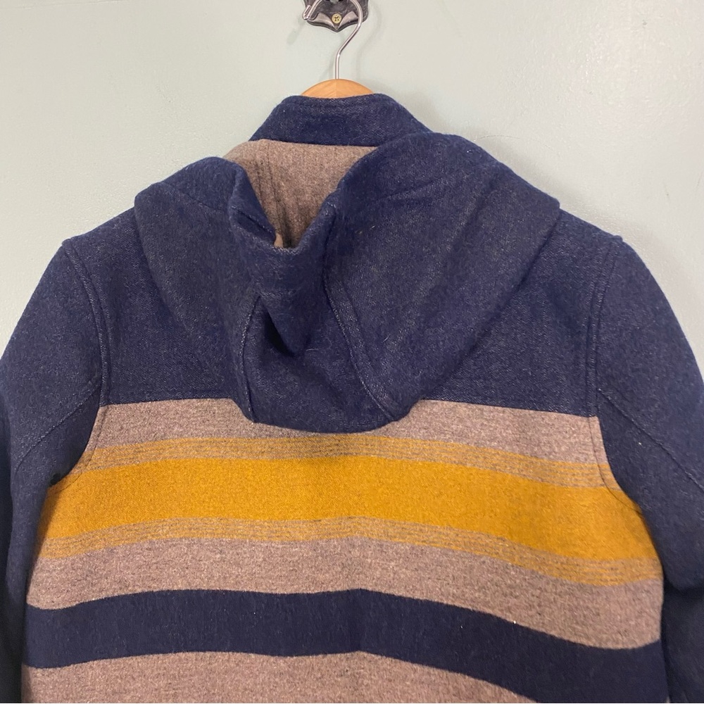 Pendleton‎ Camp Stripe Wool Navy Blue Parka Large - Picture 11 of 11
